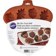 Wilton Silicone, 12 Cavity Bite-Size Leaf &amp; Acorn Treat Mold