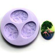 Longzang mini crane F0091 Fondant Mold Silicone Sugar mold Craft Molds DIY gumpaste flowers Cake Decorating