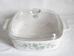 Corning Ware Calloway Ivy Glass Covered 1 Liter Casserole Dish