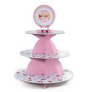 Gacube Birthday Party Wedding Decor 3 Tier Cupcake Cake Paper Stand