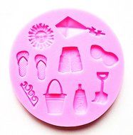 New Arrival! Design 18 Holiday Beach Theme Silicone Sugar Mold, Cake Decoration Tool, Food Grade Material