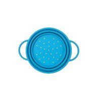 Silicone Collapsible Colanders Strainer Set (Blue) #L #M #S N2