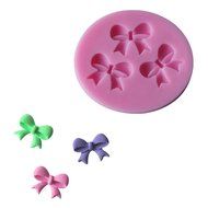 HUAL 3 Cavity Lovely Bow Shaped Silicone Decorating Craft Mold for Cake Cupcake Fondant Chocolate Jello Candy...