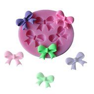 HUAL 3 Cavity Lovely Bow Shaped Silicone Decorating Craft Mold for Cake Cupcake Fondant Chocolate Jello Candy... N2
