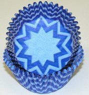 Chevron Blue Cupcake Liners Baking Cups Standard Size 50 Count