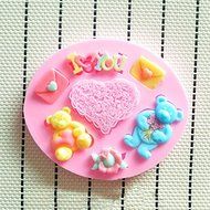 Martha Art Craft - Sugarcraft Decorating Kit High Quality Bear and Love Fondant Molds Silicone Silicone Cake Mold...