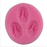 Generic Three Cavity Little Birds Shape DIY Cake Decorating Fondant Silicone Sugar Craft Molds Random Color Set...