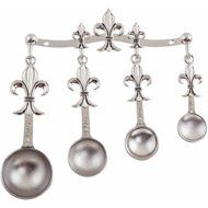 Measuring Spoons, Fleur de Lis, Set of 4