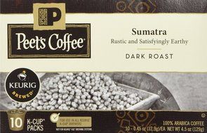 Peet&#039;s Coffee K-Cup Packs Sumatra Brewers, 10 Count (Pack of 4) N3
