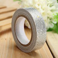 Bargain World Glitter Star Washi Tape Adhesive Fabric Scrapbooking Sticker N5