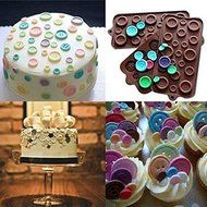 Lariy Muffin Baking Button Chocolate Mould Candy Cupcake Cake Bakeware XMAS Mold Tray N3
