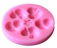 1pcs, 3d Five Ducks Shape Silicone Lace Mold Cake Tools, Fondant Bakeware Decorating, Candy, Cookie, Jelly Tools N2