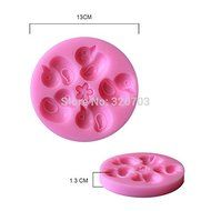 1pcs, 3d Five Ducks Shape Silicone Lace Mold Cake Tools, Fondant Bakeware Decorating, Candy, Cookie, Jelly Tools N3
