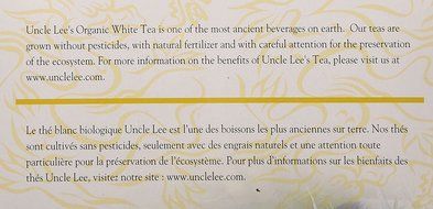 Uncle Les&#039;s Tea- Organic White Tea, premium organic White Tea in Tea Bags 100ct N2
