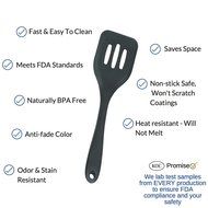 Joyoldelf 5 Piece Premium Silicone Kitchen Baking Set - Spatulas, Spoons &amp; Turner - Heat Resistant Cooking Utensil... N4