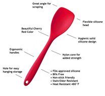 Joyoldelf 5 Piece Premium Silicone Kitchen Baking Set - Spatulas, Spoons &amp; Turner - Heat Resistant Cooking Utensil... N10