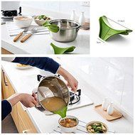 Indexu Flexible Wide Narrow Design Dishwasher Safe Silicone Slip Spout Green N2
