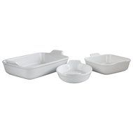 Le Creuset Heritage White Stoneware 3 Piece Bakeware Set
