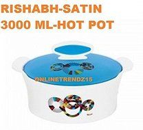 New Rishab Satin 3000 ml-1 Piece Hot Pot Insulated Casserole -Food Warmer Gift Set N2