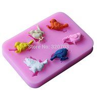 1pcs, Beautiful Birds Shape Silicone Mold, for Fondant Cake Mold, Bakware Tools, Soap ,Sugar Tool