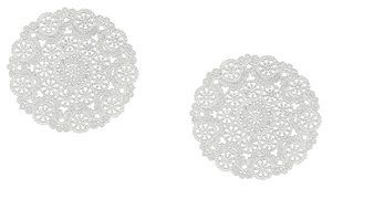 Royal Medallion Lace Round Paper Doilies, 12-Inch, Pack of 8 (B23006) (2)