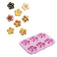 Astra shop Nonstick Silicone Donut Pan Sakura Savarin Baking Bundt Cake Flower Chocolate Mold
