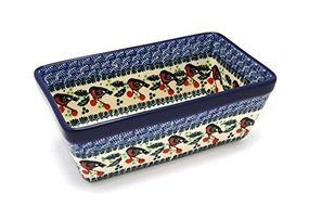 Polish Pottery Baker - Loaf Dish - Red Robin