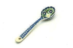 Polish Pottery Spoon - Medium - Blue Pansy