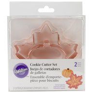 Wilton 2308-5011 Maple Leaf and Pumpkin Copper Plated 2-Piece Cookie Cutter