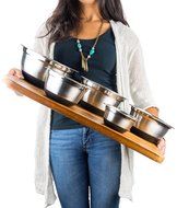 Stainless Steel Mixing Bowls Set of 5 for Kitchen Ingredients by Cozyna, Anti Slip Base