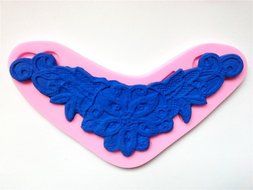 Longzang Flower Decoration Pattern Art Deco Silicone Mold Sugar Craft DIY Gumpaste Cake Decorating Clay Pink