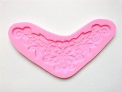 Longzang Flower Decoration Pattern Art Deco Silicone Mold Sugar Craft DIY Gumpaste Cake Decorating Clay Pink N2