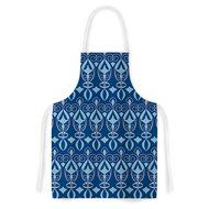 KESS InHouse Julia Grifol "Blue Deco" Aqua Pattern Artistic Apron, 31 by 35.75", Multicolor