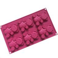Wocuz 6 Cavity Cartton Bear Silicone Cake Pan Soap Mold