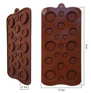 BleuMoo Buttons Silicone Fondant Mould Chocolate Sugarcraft Cake Mold Baking Tool N4