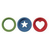 OXO Good Grips 3 Piece Basic Nesting Cookie Cutter Set (Includes: Biscuit Cutter, Star and Heart shapes)
