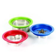 OXO Good Grips 3 Piece Basic Nesting Cookie Cutter Set (Includes: Biscuit Cutter, Star and Heart shapes) N6