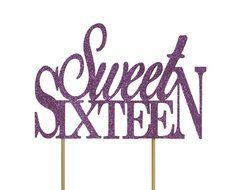 All About Details Purple Sweet-sixteen Cake Topper