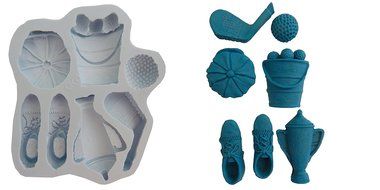 OK- Molds silicone cake golf kit fondant gompaste supply M4778