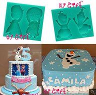 Anyana Silicone Fondant Mold Chocolate Cake Decorating Tool Olaf Elsa Anna Cupcake