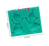 Anyana Silicone Fondant Mold Chocolate Cake Decorating Tool Olaf Elsa Anna Cupcake N2