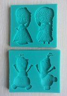Anyana Silicone Fondant Mold Chocolate Cake Decorating Tool Olaf Elsa Anna Cupcake N5