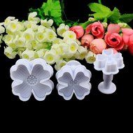 DUFUSTORE 3PCS/SET Flower Shape Cake Sugarcraft Plunger Decoration Tool Mold Mould N4
