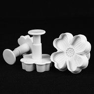 DUFUSTORE 3PCS/SET Flower Shape Cake Sugarcraft Plunger Decoration Tool Mold Mould N6