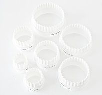 Fox Run Double Sided Crinkled Cookie Cutter Set, 7-Piece