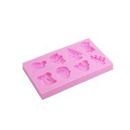 Holdding Christmas Fondant Cake Silicone Mold for DIY Cake Decorating including model of Trees Snowmen and Santa... N2