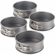 Cake Boss Novelty Bakeware 4-Piece Nonstick Mini Springform Pan Set, Gray N2