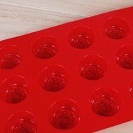 DUFUSTORE Chocolate Cake Candy Baking Silicone Bakeware Mould 15pcs Rose Flower Pattern Random Color N2