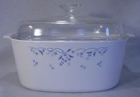 Corning Ware Provincial Blue Pattern Huge 5 Liter Casserole with Lid