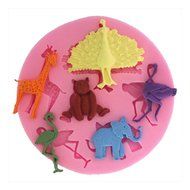 Longzang Animals Giraffe Peafowl Ostrich Elephant Bear Art Deco Silicone Mold Sugar Craft DIY Gumpaste Cake Decorating...